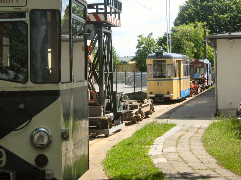 Blick zum zweiten noch vorhandenen Gotha-Beiwagen 89, Depot Woltersdorf 23. 5. 2009