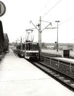 KT4D-Zug vor 1989 kommt vom Hauptfriedhof