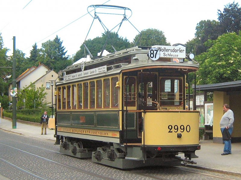 Tw 2990 an der Endstelle Schleuse - 23.5.2009