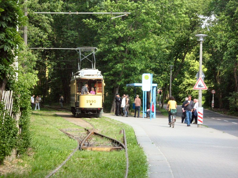 Tw 2990 vor der Rckfaher nach Woltersdorf Schleuse, 23.5.2009