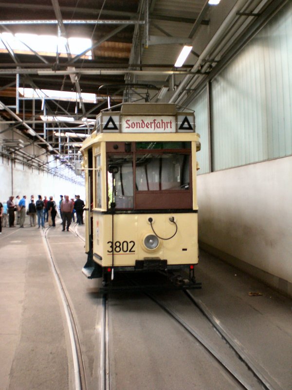Tw 3802 bei einer Themenfahrt im Depot Weissensee, 2007