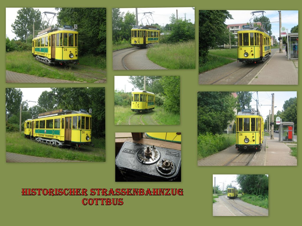 Hist. Strassenbahnzug Cottbus im Jahre 2009