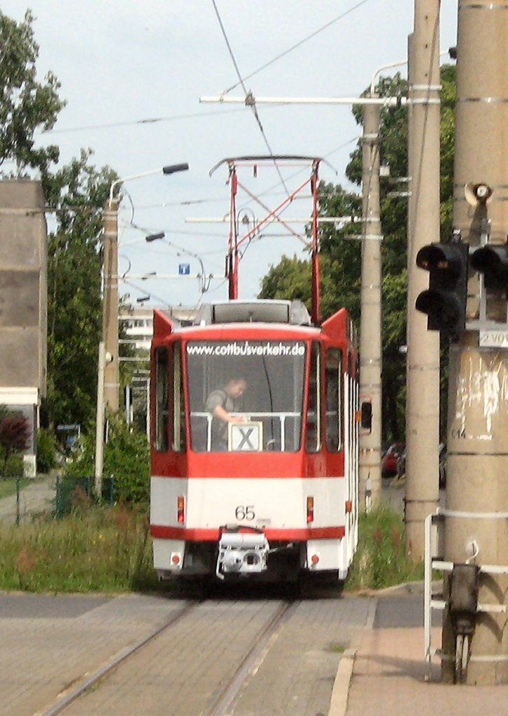 KT4D verlsst die Endstelle - Sonderfahrten Cottbus 2009