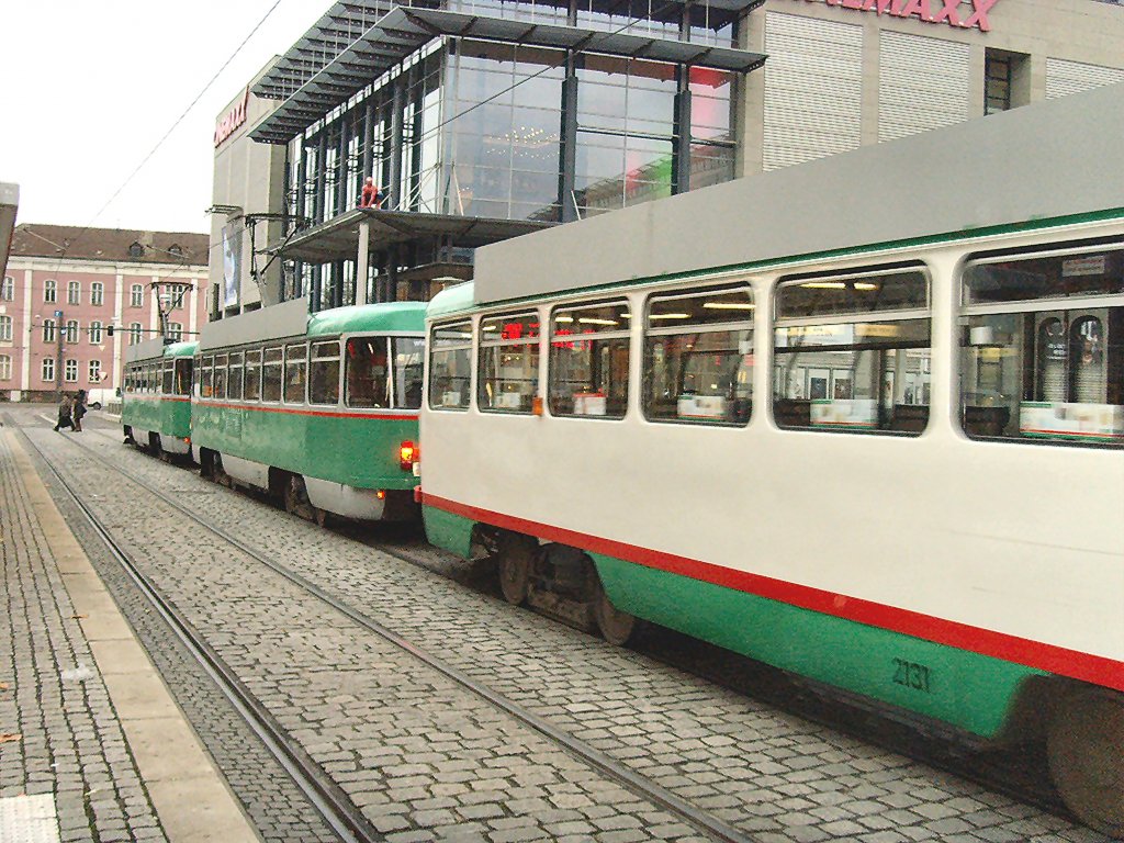 T4-Grozug in Magdeburg, 11.11.2009 im Linieneinsatz