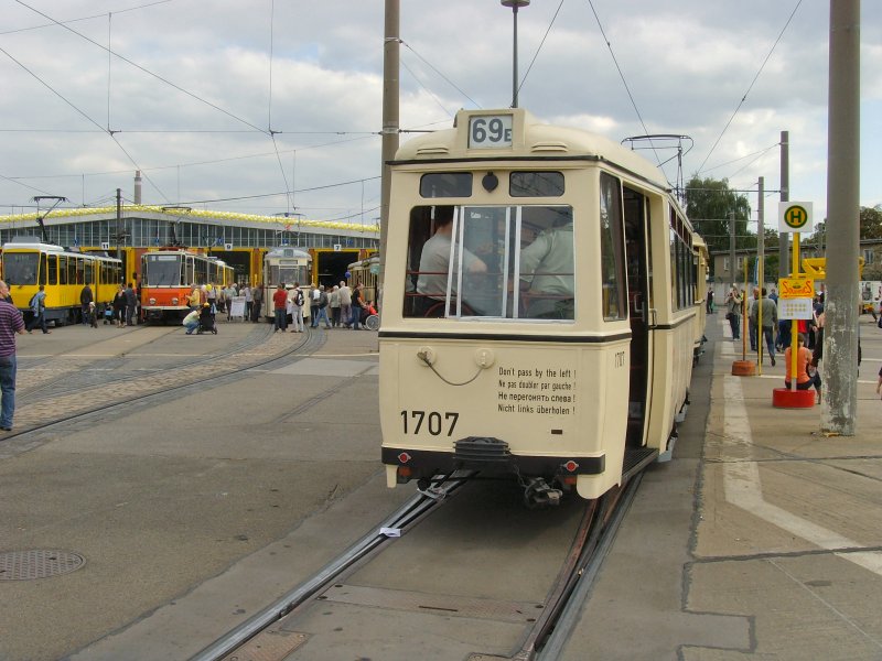 Beiwagen 1707 im Bh Lichtenberg, 26. 9. 2009