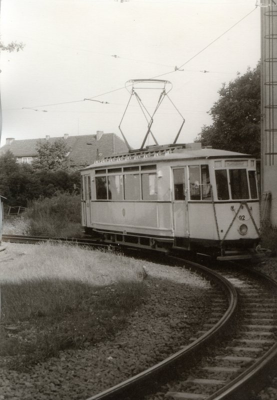 ERFURT,Tw 92 in der Zwischenschleife Melchendorf, um 1988