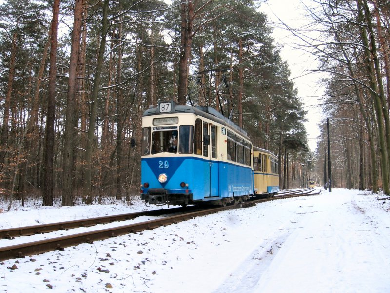 Gotha-Zug mit TW 29 und Beiwagen der Woltersdorfer Strassenbahn, 2006