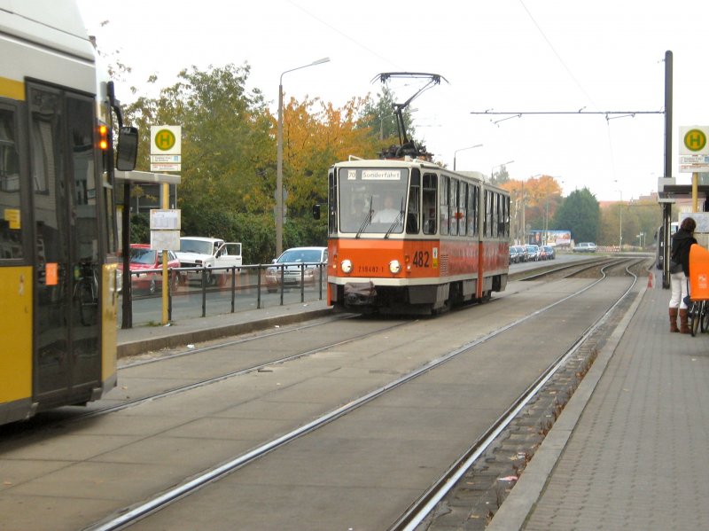 TATRA-Wagen (nicht modernisiert) 482 in Berlin, Am Steinberg, 12.10.2008