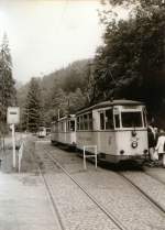 KirnitzschtalbahnTW exErfurt/15049/kirnitzschtalbahn-am-lichtenhainer-wasser-um-1988 Kirnitzschtalbahn am Lichtenhainer Wasser, um 1988