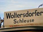 Zielschild Woltersdorfer Schleuse, Wolterwdorf b.